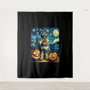 Tapiz Cachorro Schnauzer Miniatura Lindo Halloween Jack 