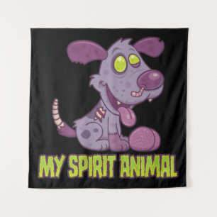 Tapiz Cachorro Zombie es mi animal espiritual