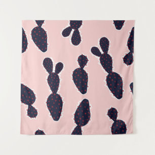 Tapiz Cactus Cuteness: Patrones Pastel Dulce