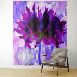 Tapiz Cactus Dahlia morado y negro asombroso