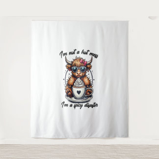 Tapiz Café de vaca Highland, vaca de café