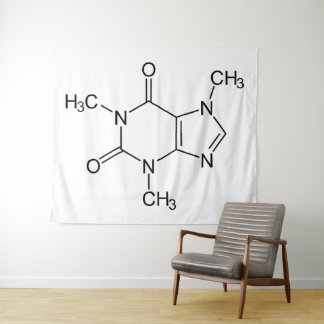 Tapiz Cafeína Molécula Química Átomos de café