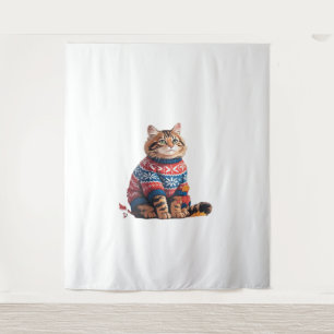 Tapiz Caída de la Hoja del Gato Hola Funny Cat Kitten Lo