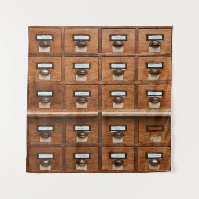 Tapiz Cajón de madera marrón (Anverso)