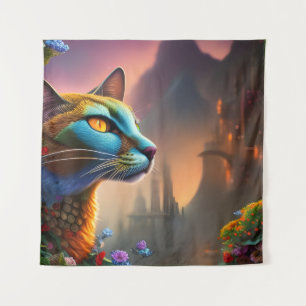 Tapiz Cal azul oriental, gato salvaje, Fantasía
