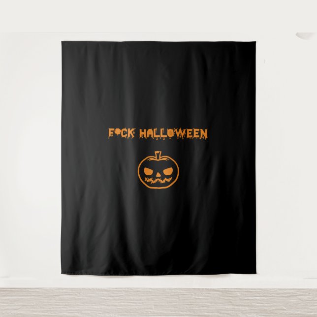 Tapiz Calabaza anti-Halloween jack-o' lantern (Anverso)