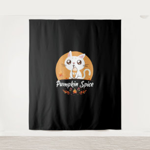 Tapiz Calabaza de gatos, camiseta de especias, se caerá.