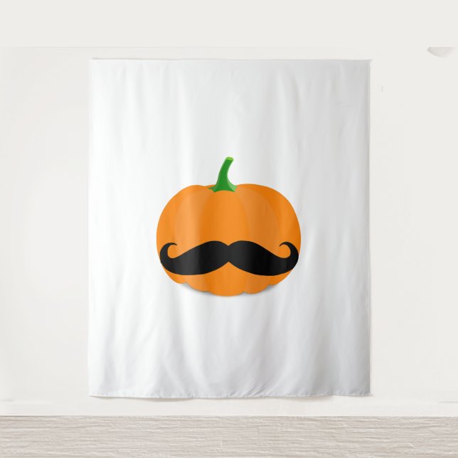 Tapiz calabaza de halloween con barba (Anverso)