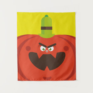 Tapiz calabaza de halloween hambrienta