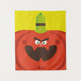 Tapiz calabaza de halloween hambrienta
