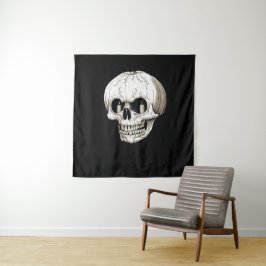 Tapiz Calabaza de Jack O Lantern Cráneo Halloween Gótico