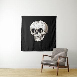 Tapiz Calabaza de Jack O Lantern Cráneo Halloween Gótico