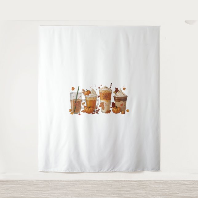 Tapiz Calabaza para café otoño (Anverso)