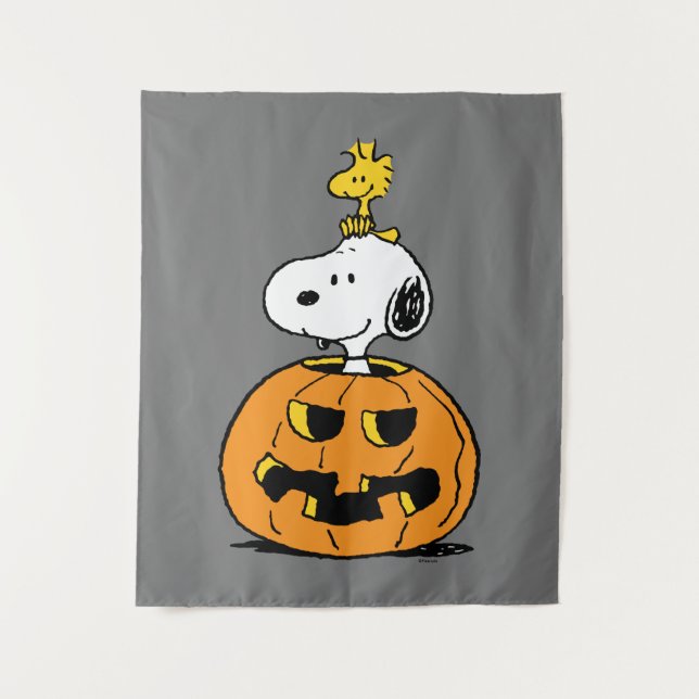 Tapiz Calabaza Snoopy & Woodstock (Anverso)