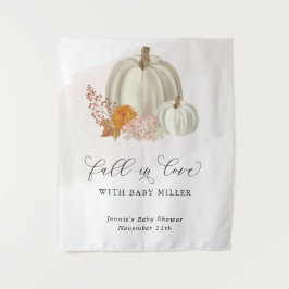 Tapiz Calabazas Blancas Se Enamoran Shower de Bebé Perso