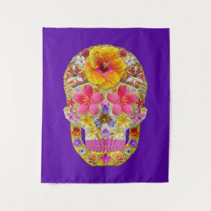 Tapiz Calavera de flores 4 - Tropical