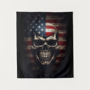 Tapiz Calavera de la bandera americana