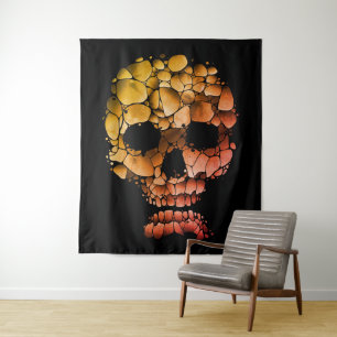 Tapiz Calavera de Piedra – Arte Gótico Único Inspirado e