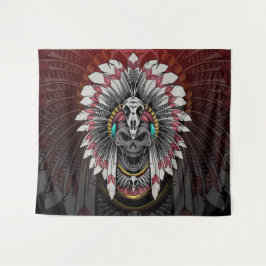 Tapiz Calavera tribal