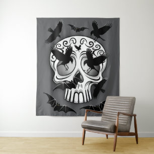 Tapiz Calaveras decorativas de Halloween