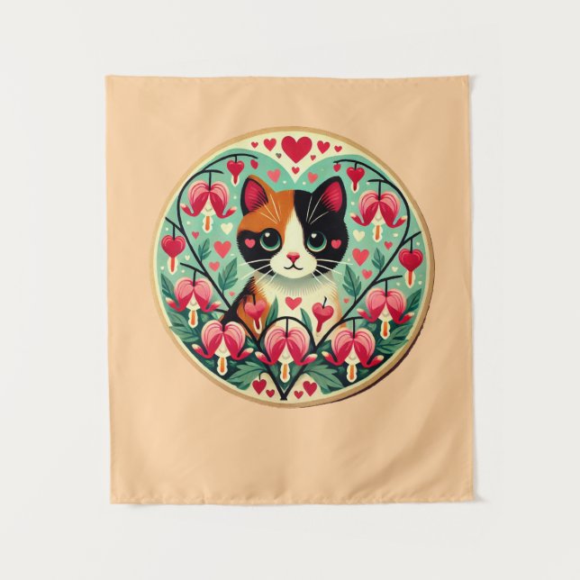 Tapiz Calico Cat love (Anverso)