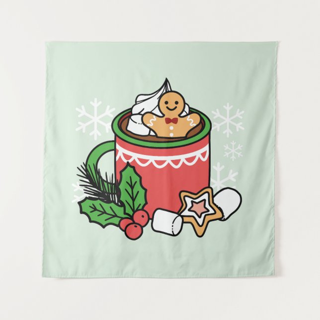 Tapiz Caliente con llamadas de cacao a la caída de la ni (Anverso)