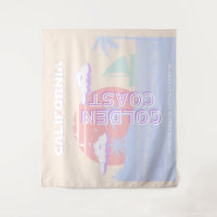 California, Playa, Arte de Viaje, Preppy, Pastel