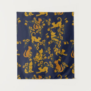 Tapiz California Poppy Cats