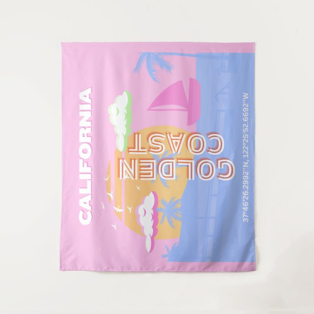 Tapiz California, Travel Art, Preppy (Anverso)