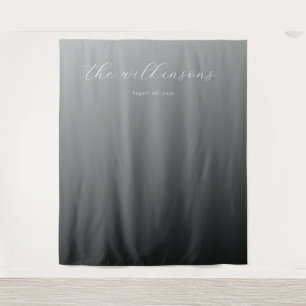 Tapiz Caligrafía Gris Elegante