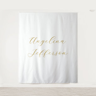 Tapiz Caligrafía Profesional Color Oro Elegante