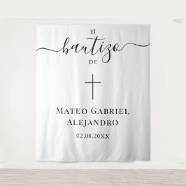 Tapiz Caligrafía Sencilla Bautizo
