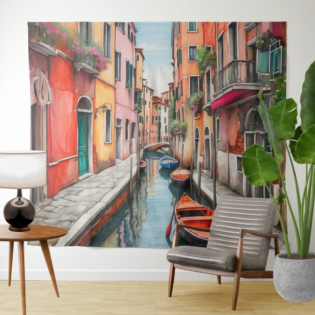 Tapiz Calle acuarela de Venecia (Subido por el creador)