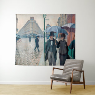 Tapiz Calle de París en día lluvioso Gustave Caillebot