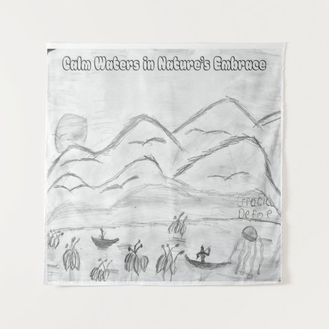 Tapiz 'Calm Waters in  Nature's Embrace' Tapestry (Anverso)