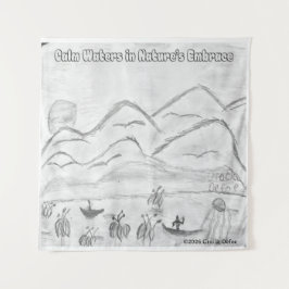 Tapiz 'Calm Waters in  Nature's Embrace' Tapestry