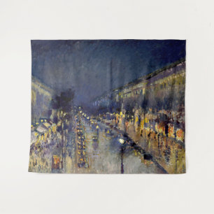Tapiz Camille Pissarro - Bulevar Montmartre de noche