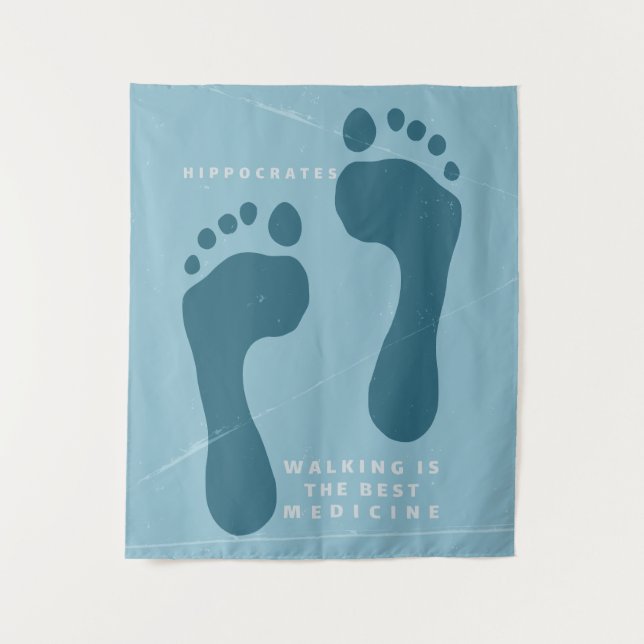 Tapiz Caminar es la mejor medicina Hipócrates cita (Anverso)