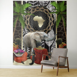 Tapiz Caminata de Elefantes Africanos