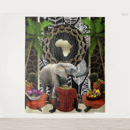 Tapiz Caminata de Elefantes Africanos