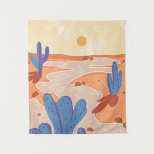 Tapiz Camino a través del desierto pintado