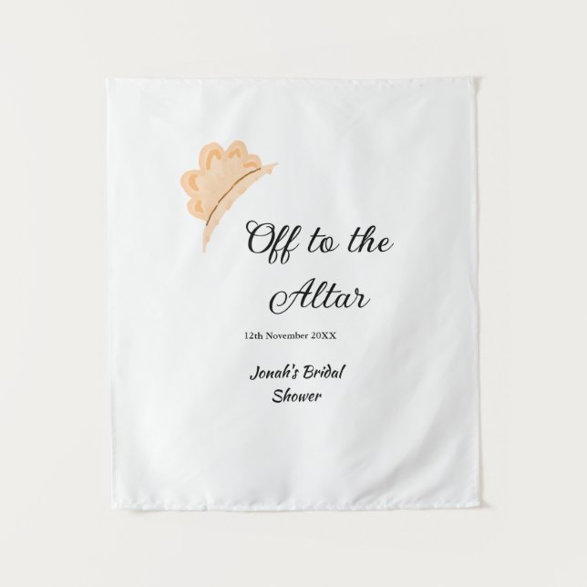 Tapiz Camino al altar gorra naranja sombrero despedida d (Anverso)