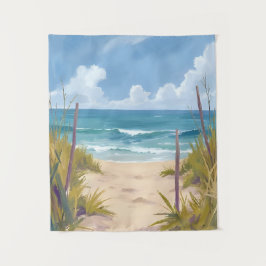 Tapiz Camino de la Playa | Agua de Océano Pintura Coster