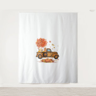 Tapiz Camión de calabaza Golden Retriever Truck Autumn L