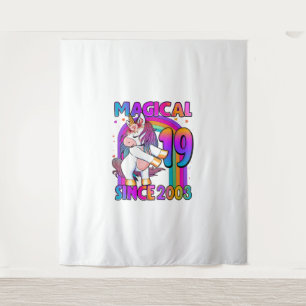 Tapiz Camisa Unicornio De 19 Años Haciendo Flossing Cump