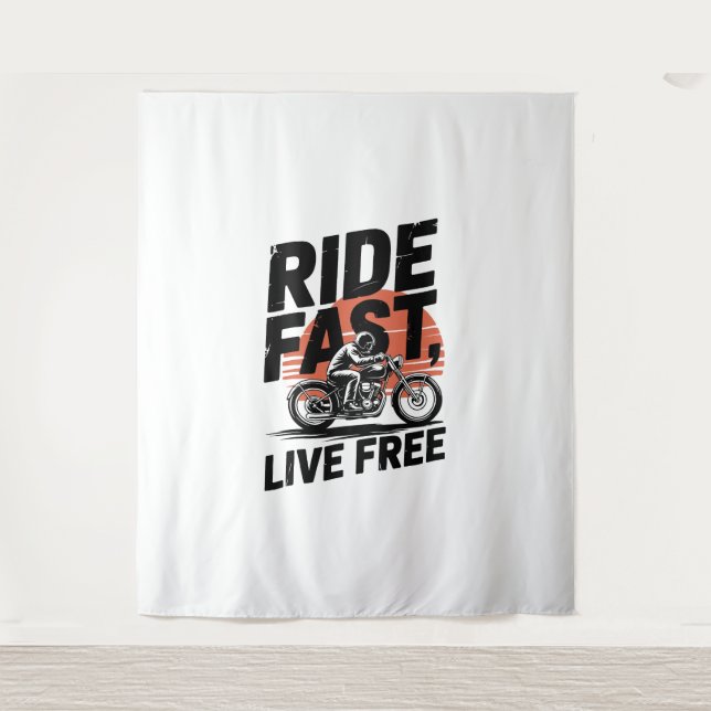 Tapiz Camisas Bicyclist Fast Live Free (Anverso)