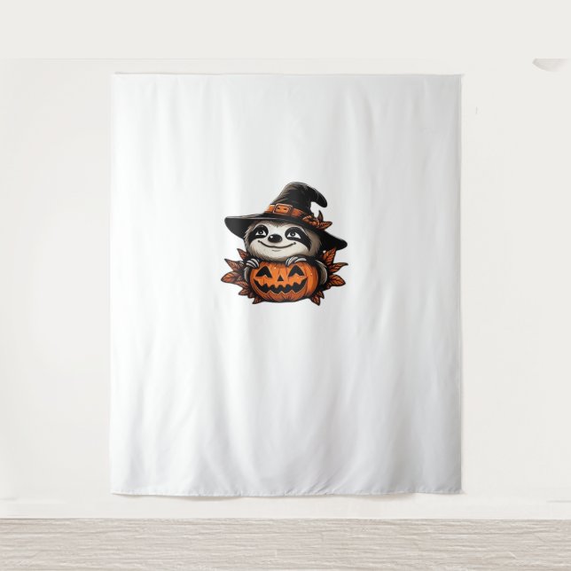 Tapiz Camiseta clásica de calabaza de calabaza de Hallow (Anverso)