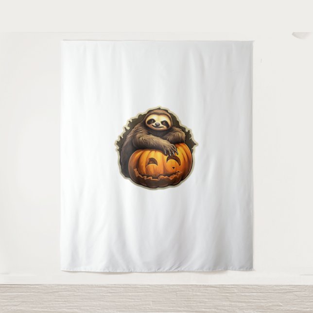 Tapiz Camiseta clásica de Halloween con temática eslovac (Anverso)