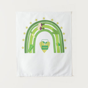 Tapiz Camiseta de arcoiris vegana