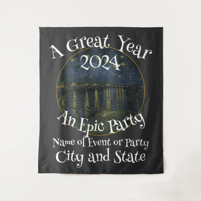 Tapiz Camiseta de fiesta de cumpleaños familiar 2024 Reu (Anverso)